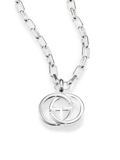 gucci link silver|gucci necklaces for women silver.